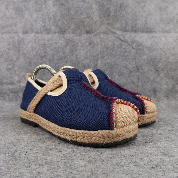 Women Shoe 38 Slip On Casual Boho Woven Espadrille Loafer Flat Classic Lifestyle - Picture 1 of 13